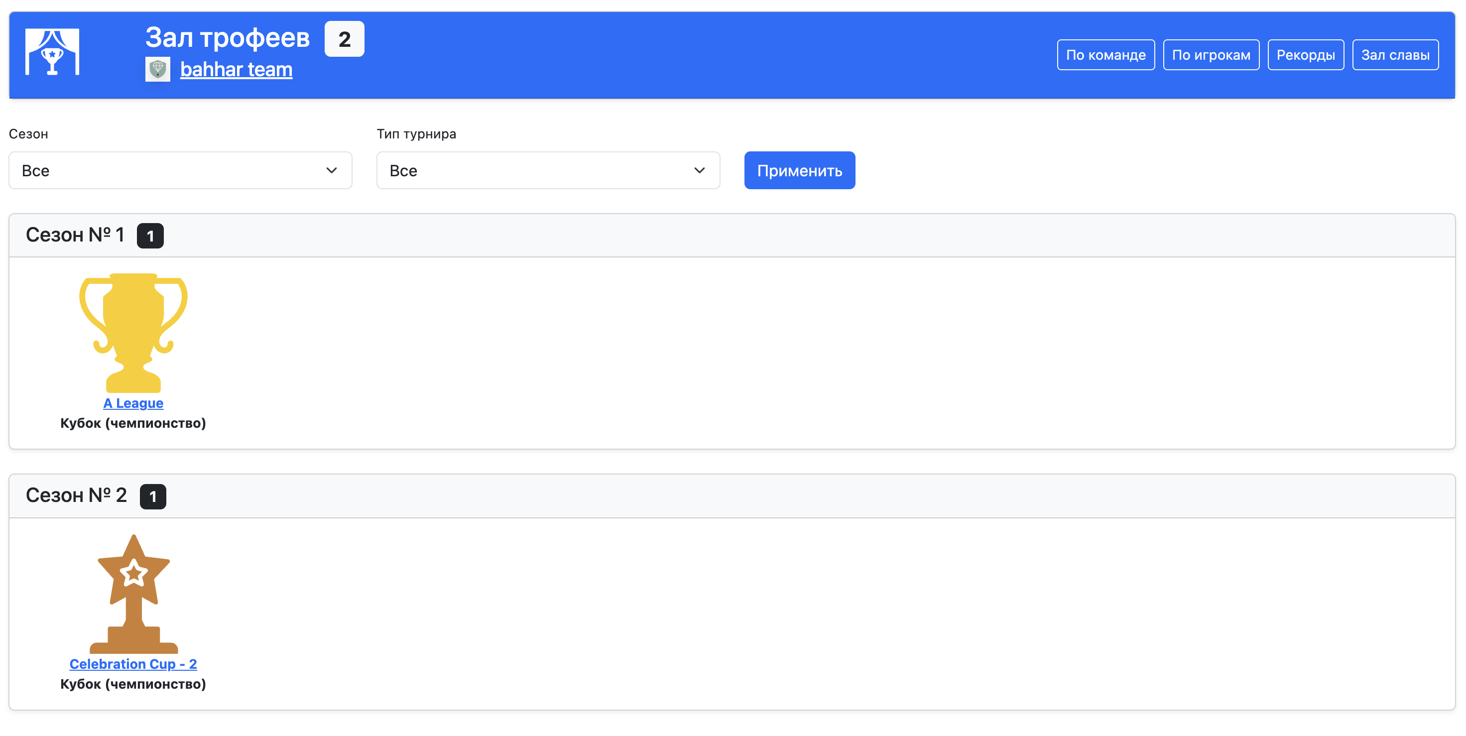 Зал трофеев